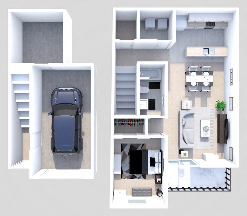 Phase II - Executive 1 Bed 1 Bath floor plan